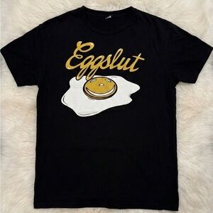 Black Unisex T-Shirt with Yellow Graphic